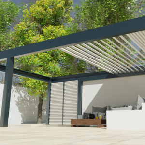 Pergola tarasowa lamelowa z przesuwnym dachem WIN CLIMATIC SLIDE - RENDER - 105