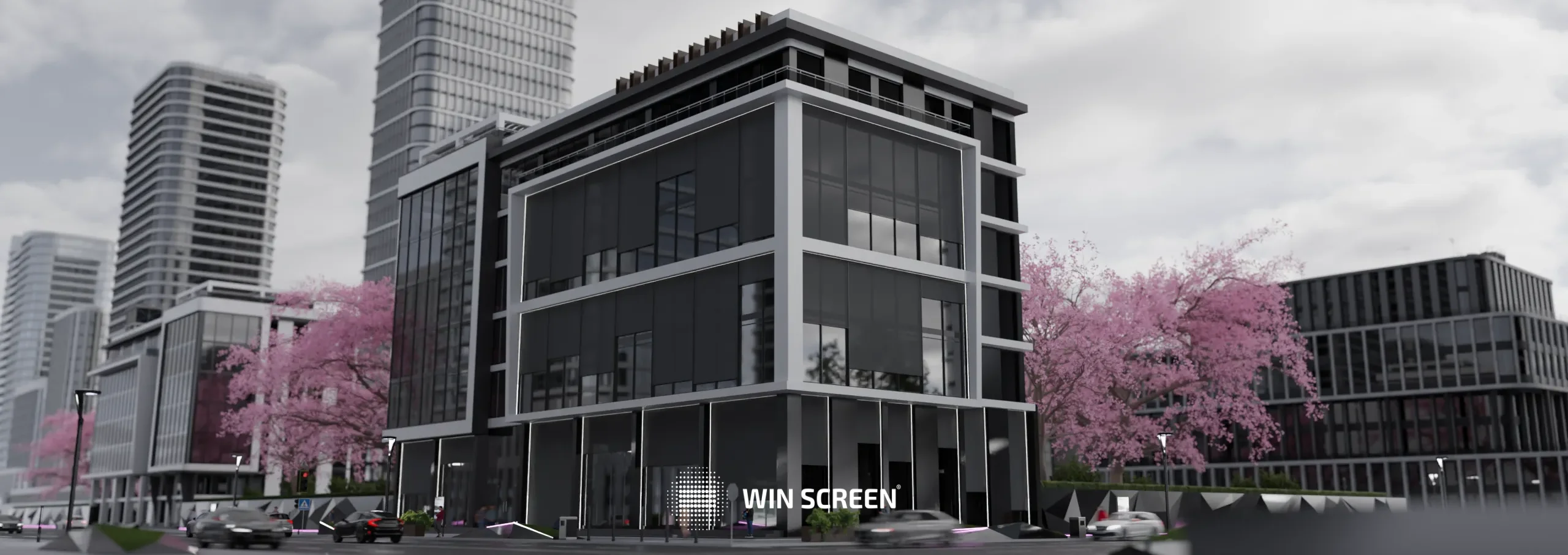 Biurowiec slider - Screen z logiem