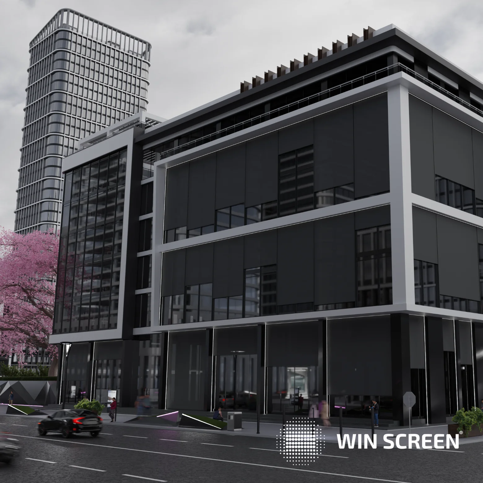 Biurowiec slider - Screen mobilny